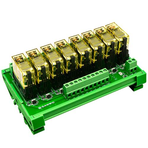 8路和泉透明电磁继电器模组单片机plc输出放大板驱动控制器12v24v